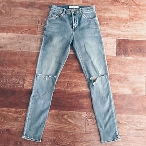 Blue/ gray wash Topshop skinny jeans